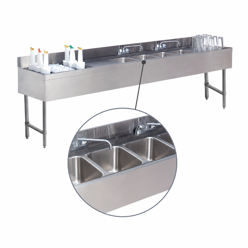 Three Deep Drawn Sink Bowls