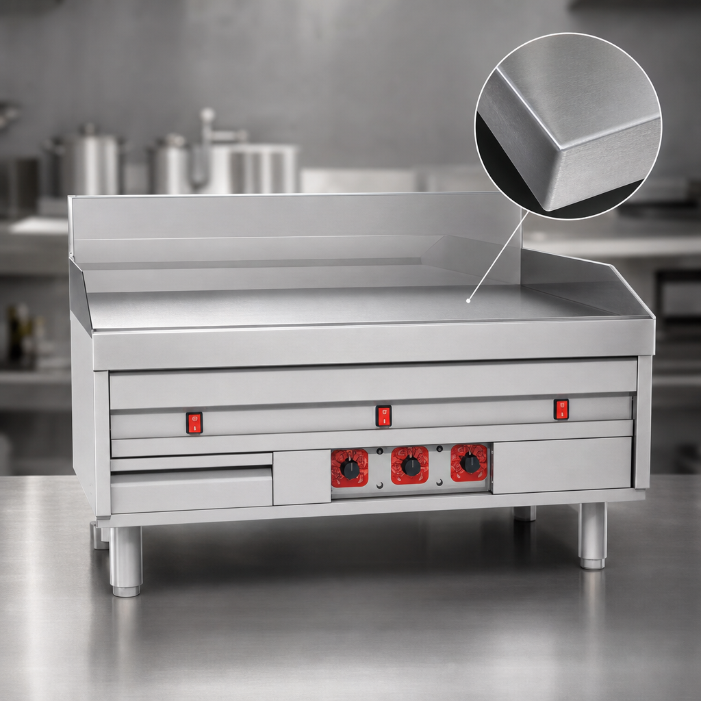 Heavy-Duty Polished Griddle Plate
