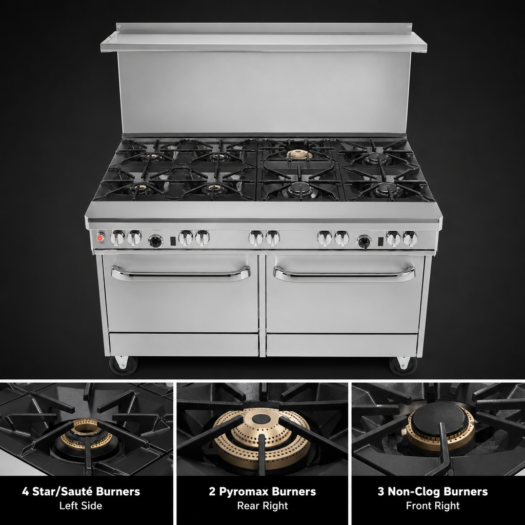 Nine-Burner Top Configuration