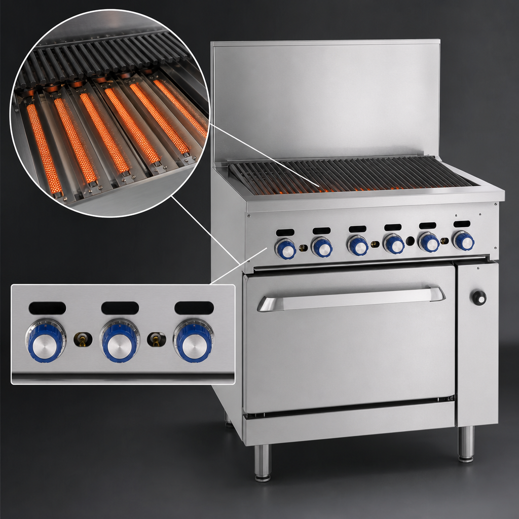 Individually Controlled Broiler Burners