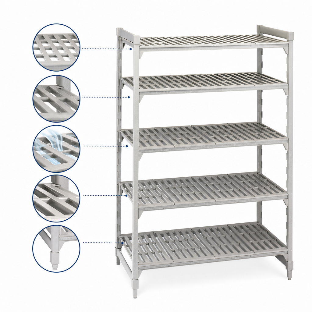 Five Vented Shelf Plates