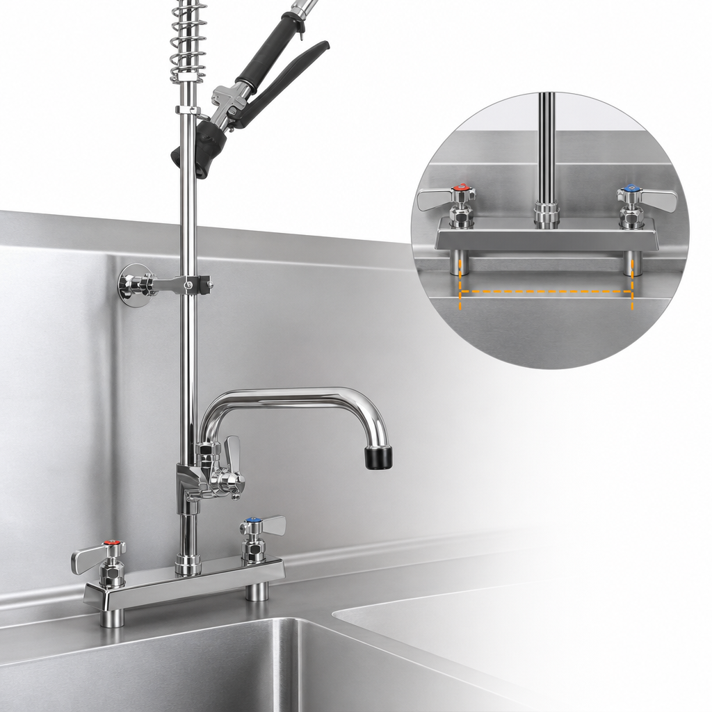 Deck-Mount, 8-Inch On-Center Layout