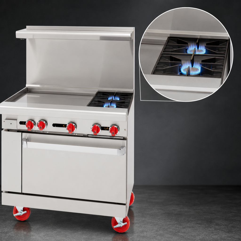 Two Open Burners