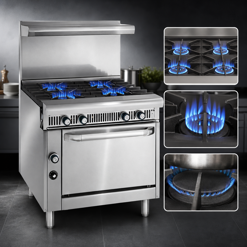 Four Open Burners