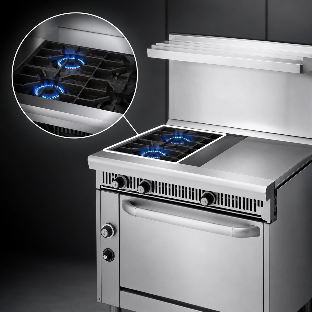 Two Open Burners