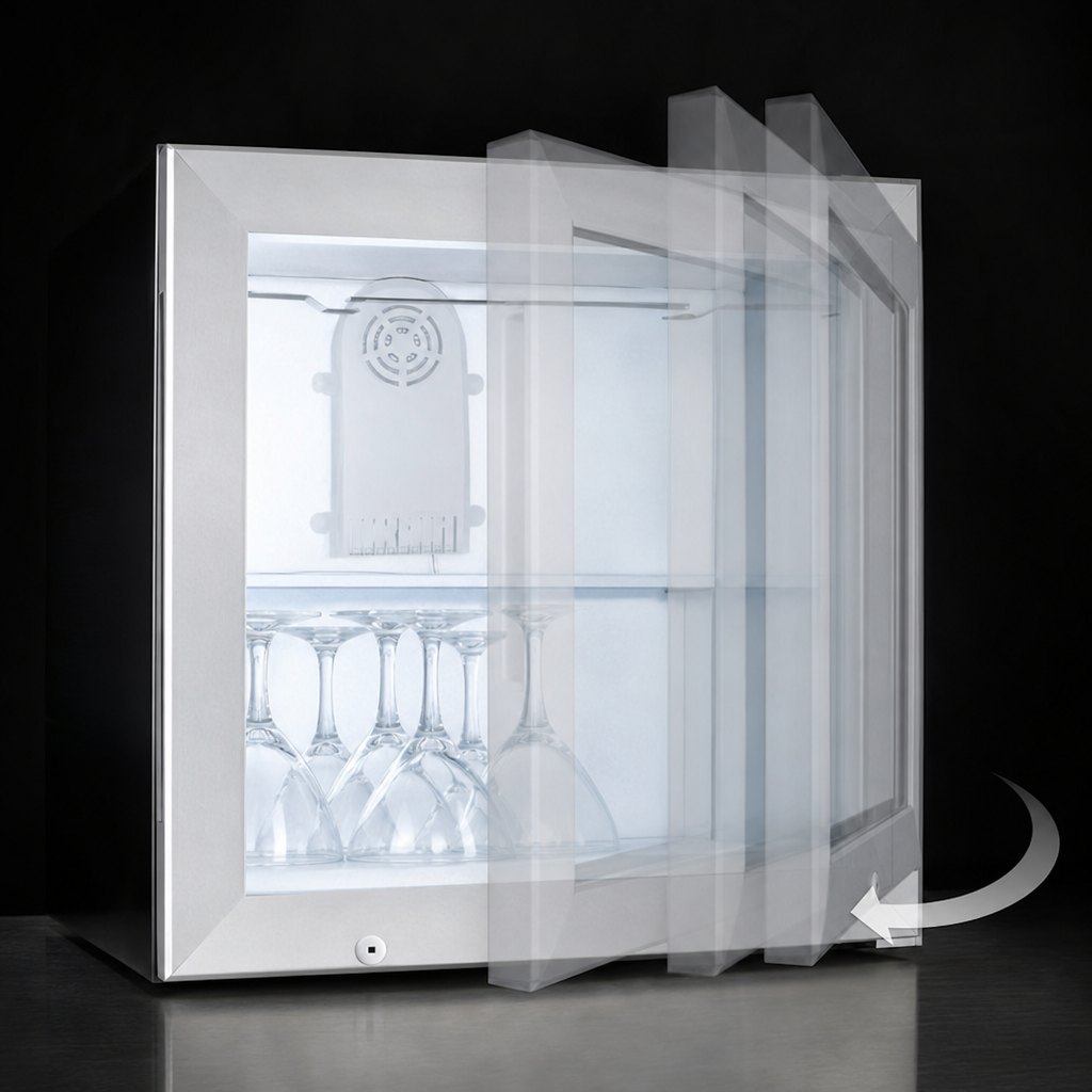 Self-Closing Glass Door