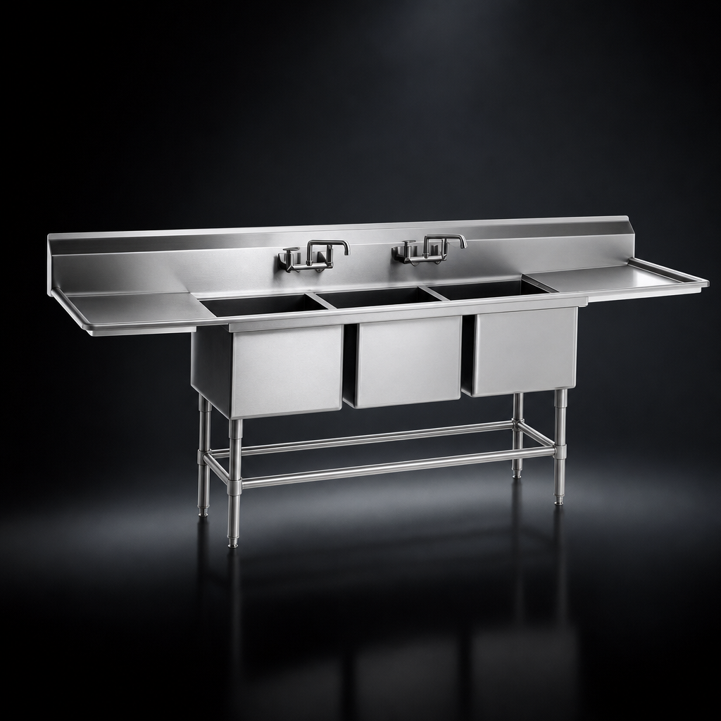 Three-Compartment Sink