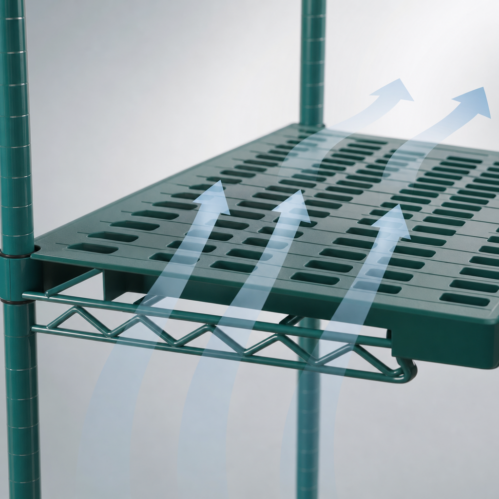 Louvered Shelf Surface