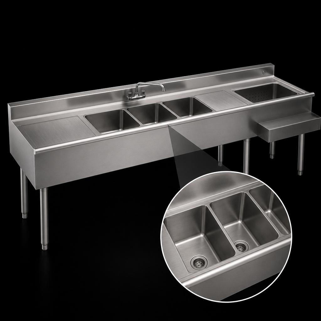 Three Center Sink Bowls