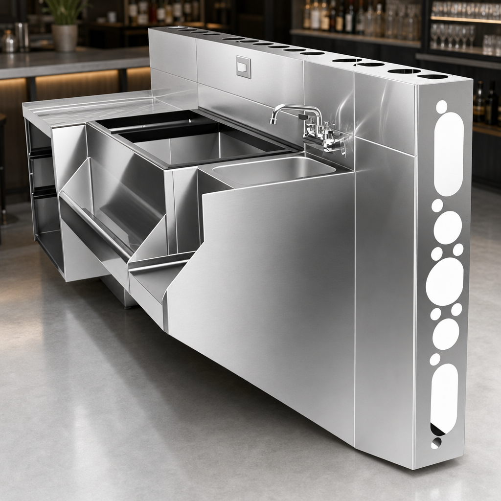 Stainless Steel Bartender Side Finish