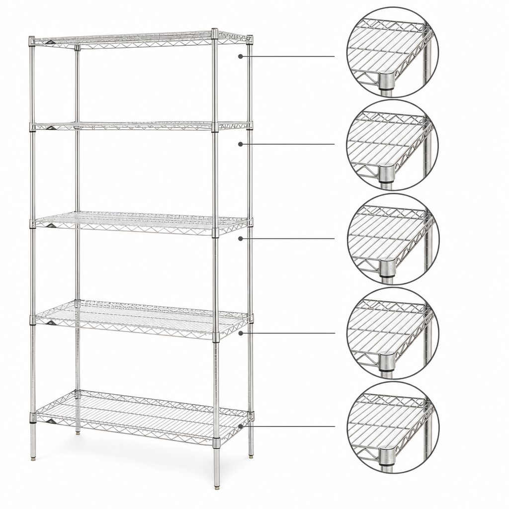 Five Wire Shelves