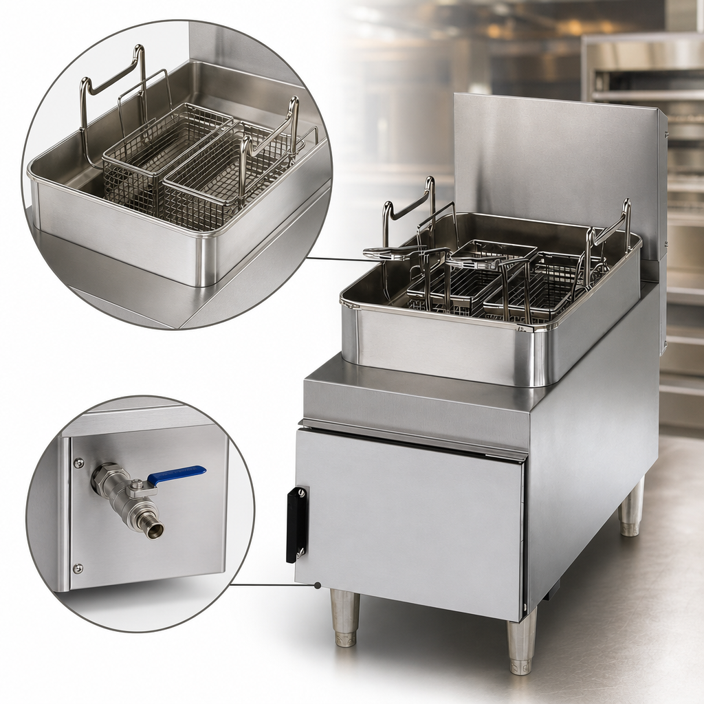 15 lb. Nickel-Plated Steel Frypot