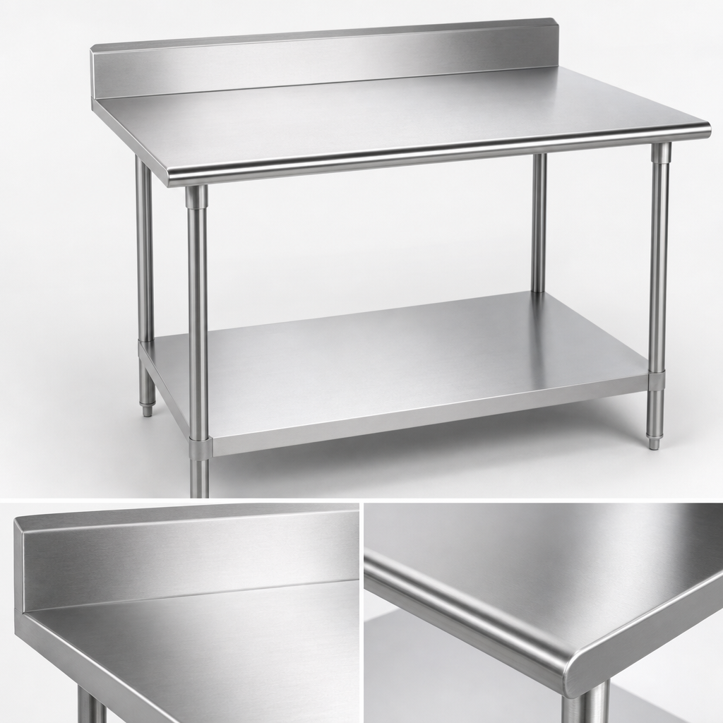 16-Gauge 304 Stainless Steel Top