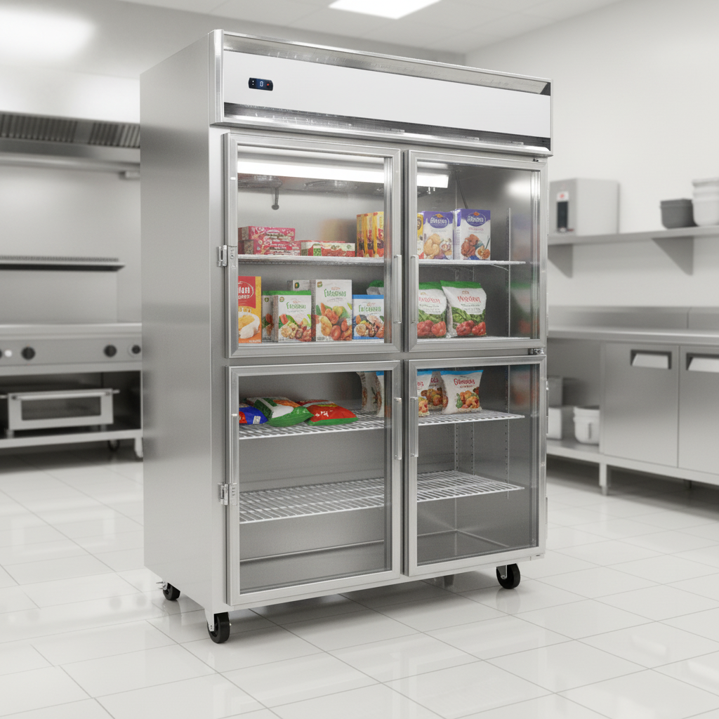 This freezer features an automatic condensate evaporator, keeping the surrounding floor perfectly dry and clean for hassle-free operation.