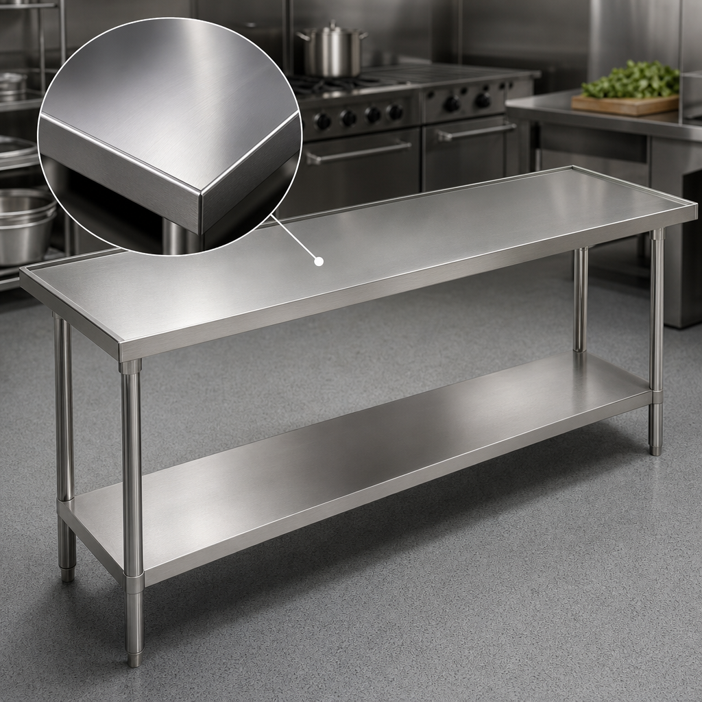 14-Gauge 304 Stainless Steel Top