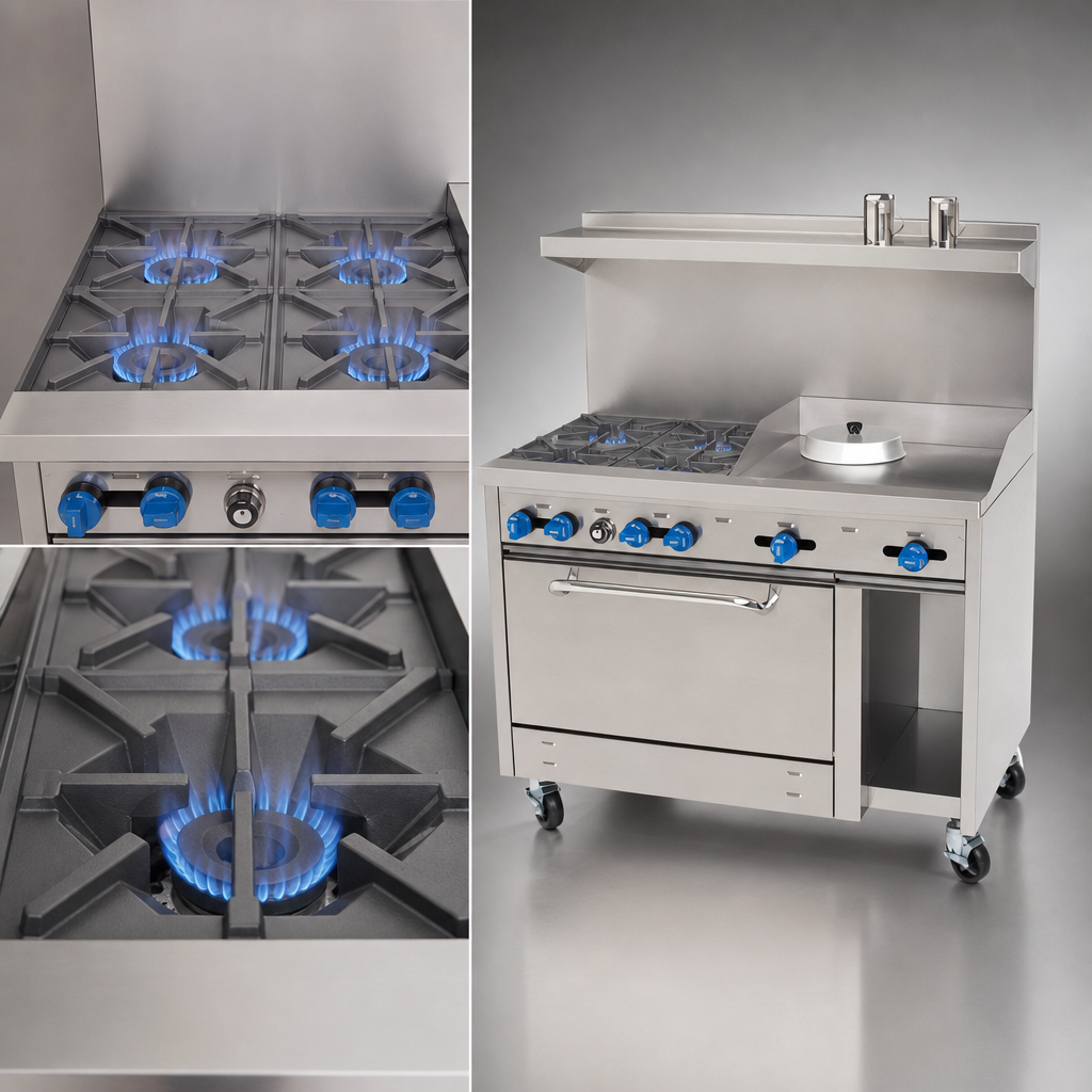 Four Open Star Burners