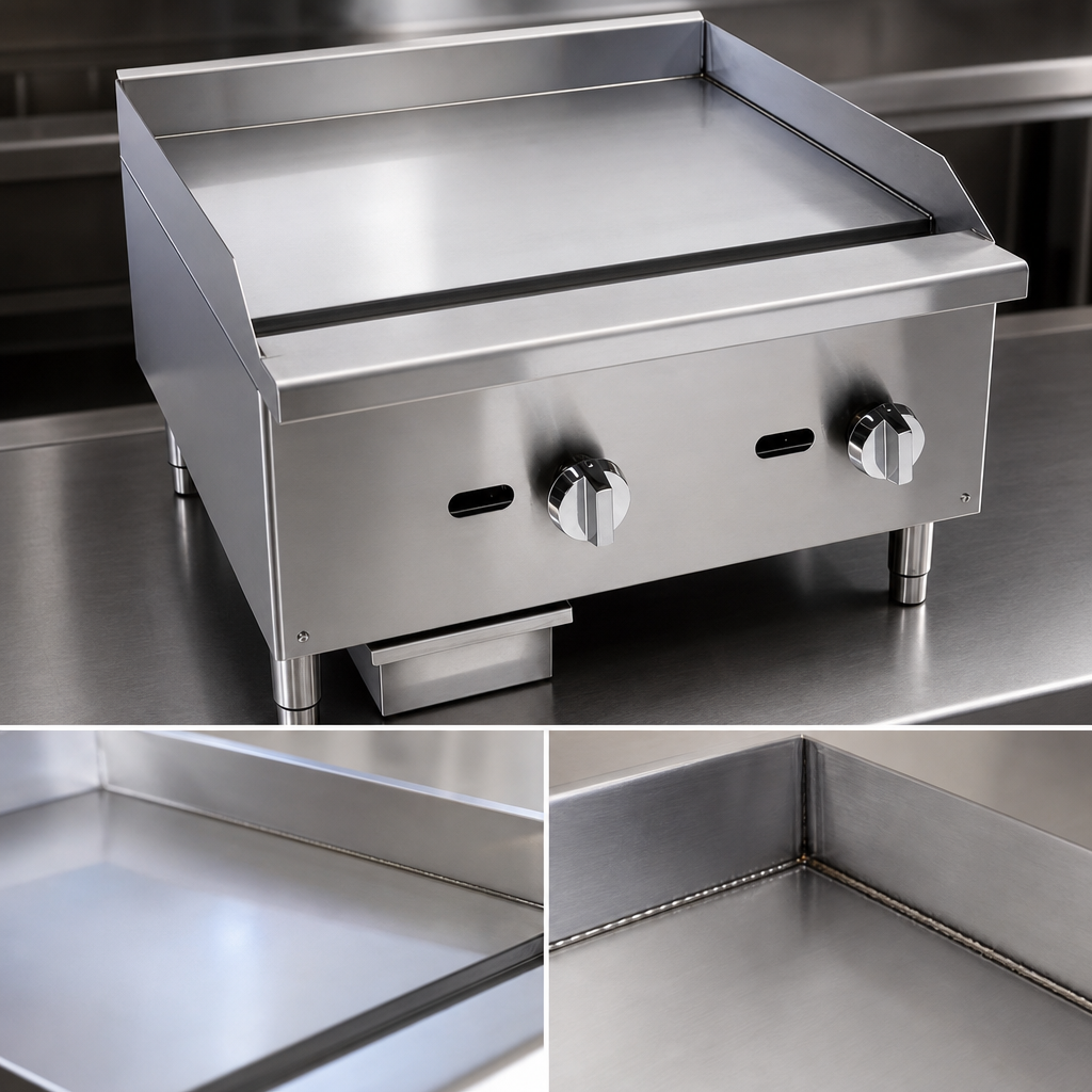 Smooth Polished Steel Griddle Plate