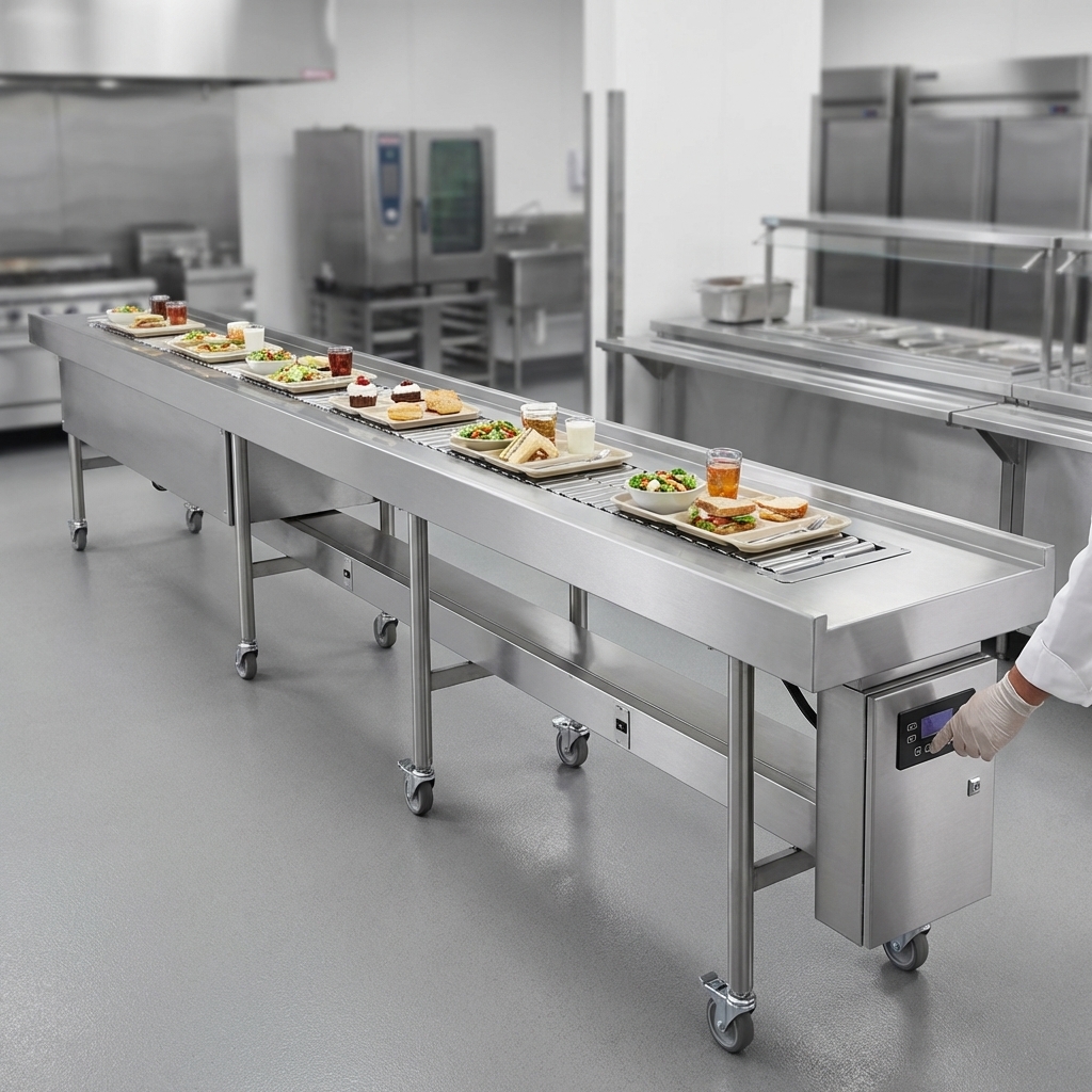 Precisely control your tray flow and assembly pace with the electronically adjustable variable speed control feature.