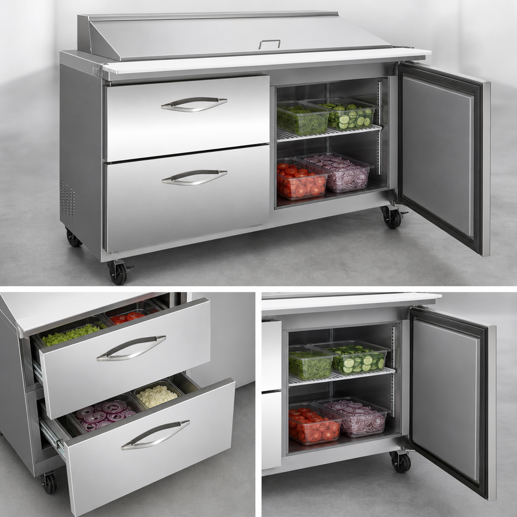 Two-Drawer And Door Storage