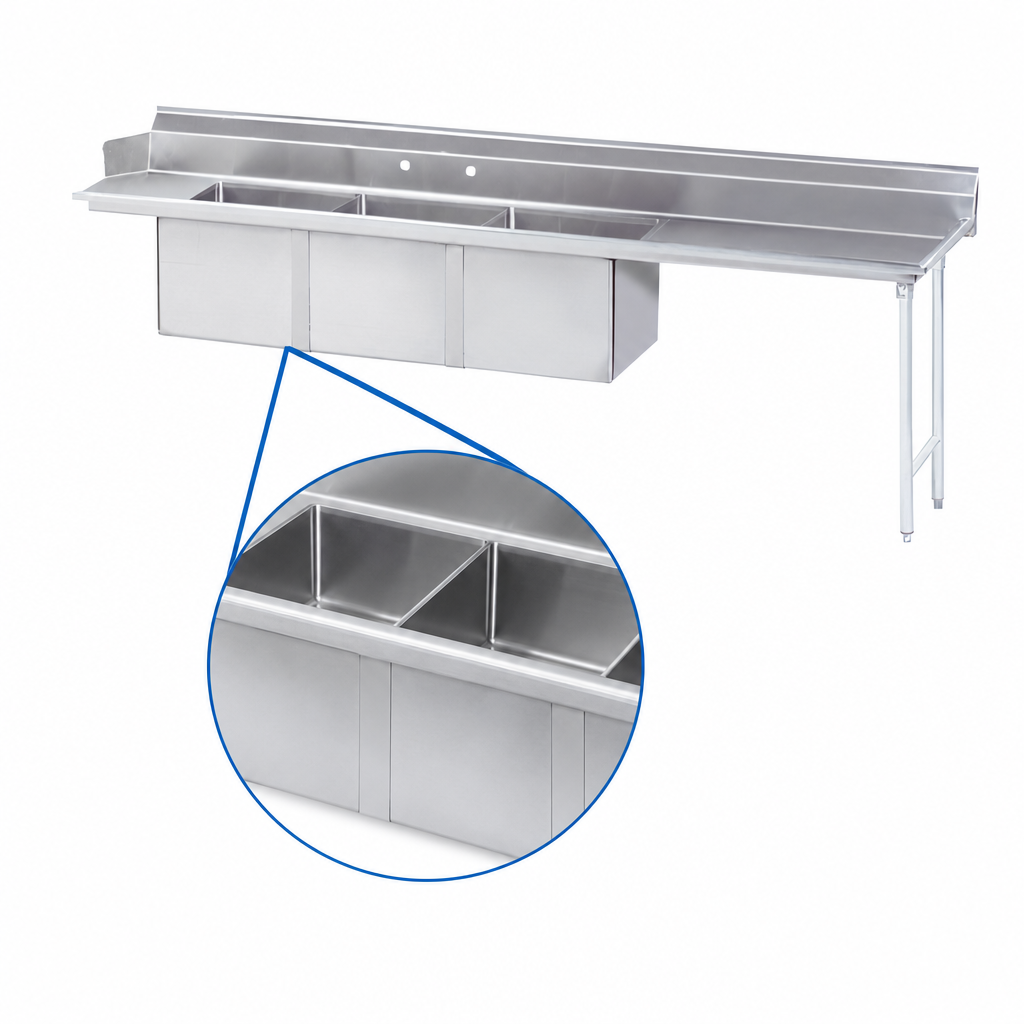 Three Compartment Sink