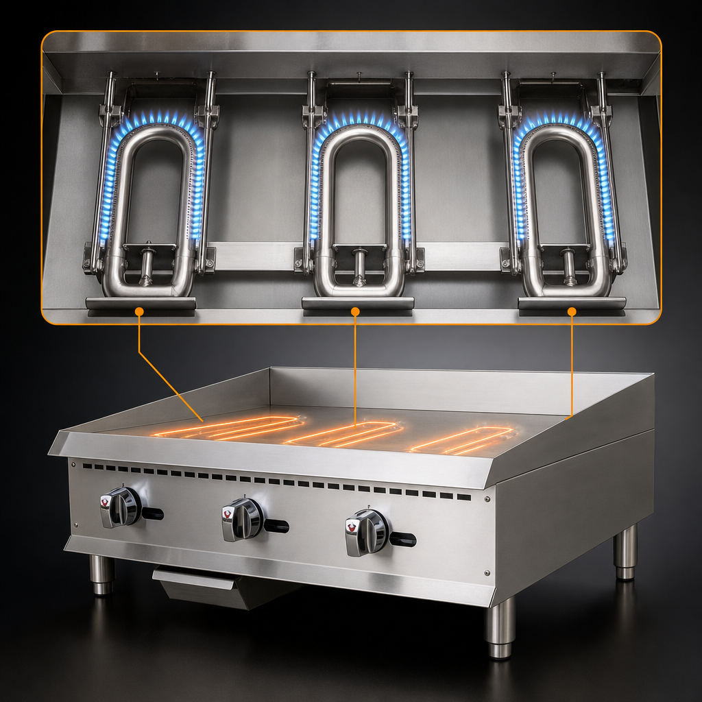 Three U-Shape Burners