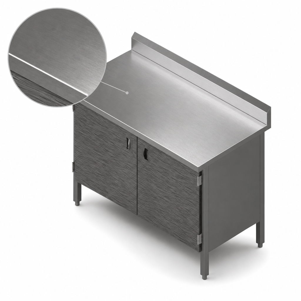 16-Gauge Stainless Steel Top