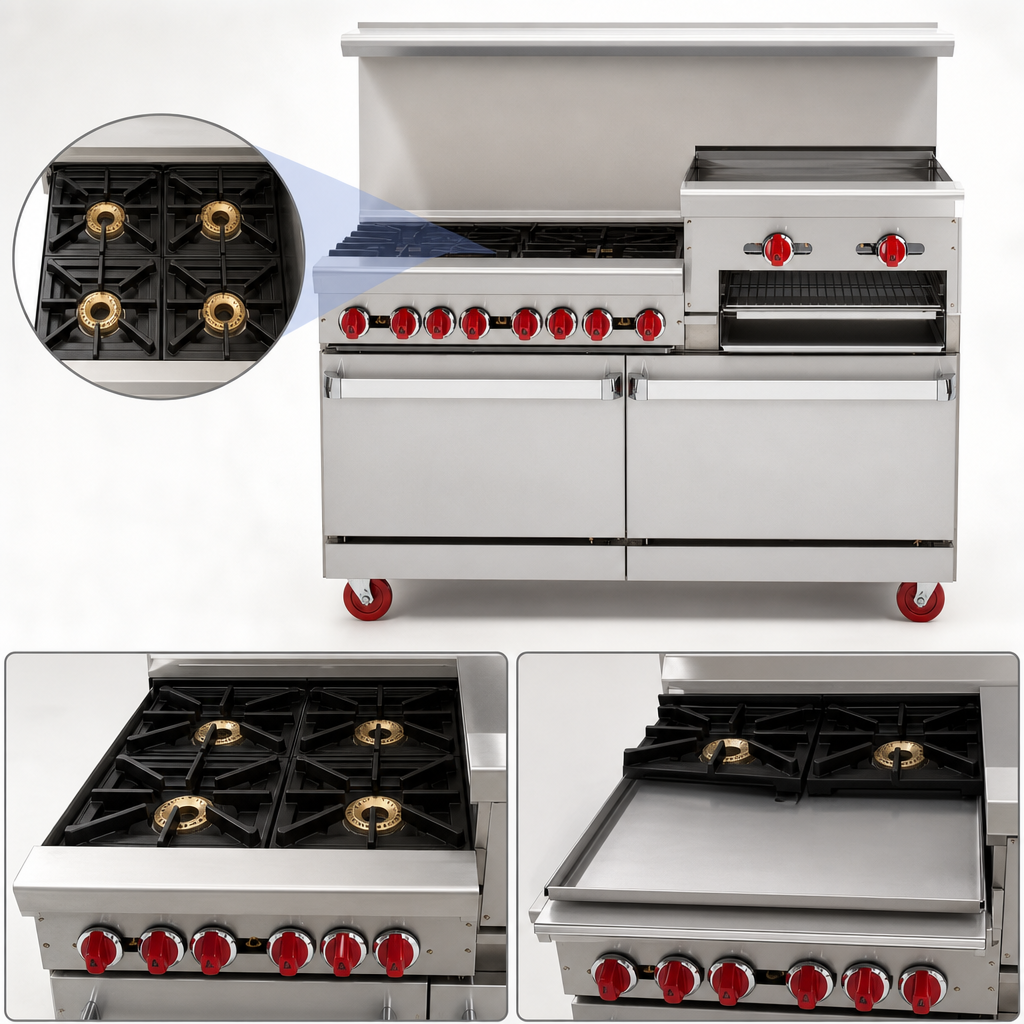 Four Open Burners