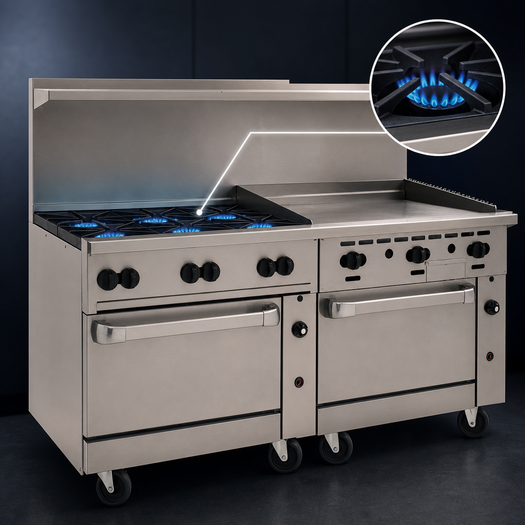 Six Open Burners