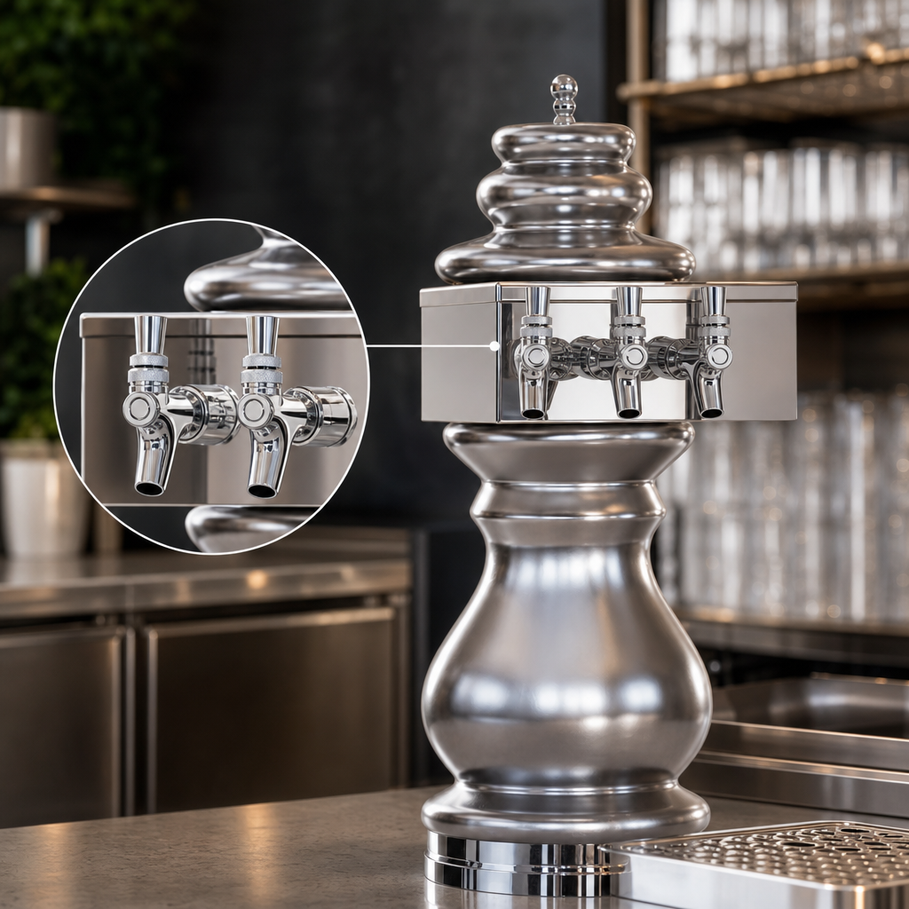 Three Stainless Steel Faucets