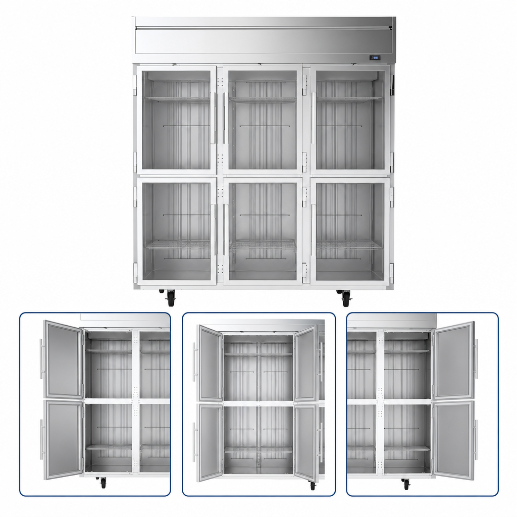 Six Half-Height Glass Doors