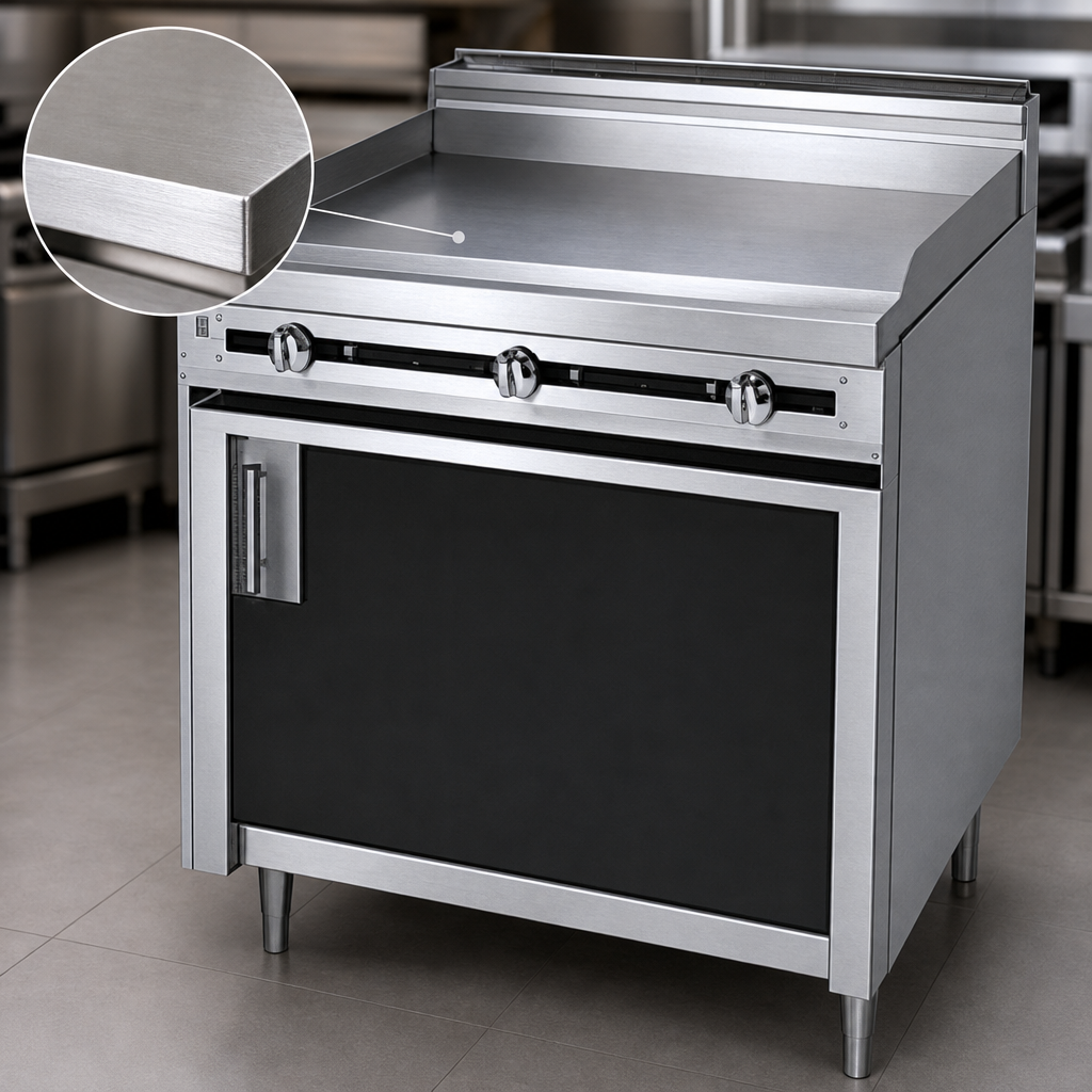 Polished 1-Inch Thick Steel Griddle Plate