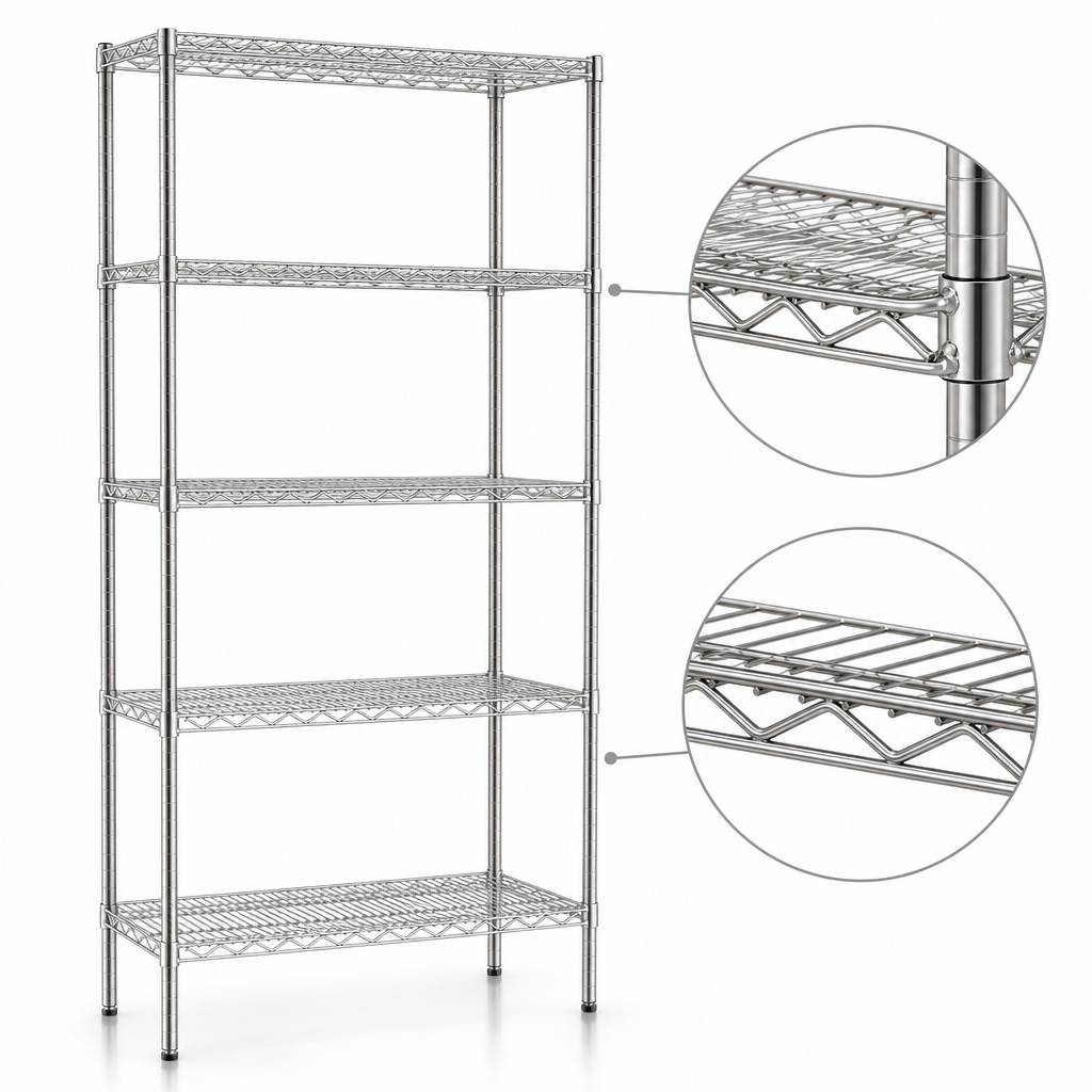 Patented QuadTruss Wire Shelves