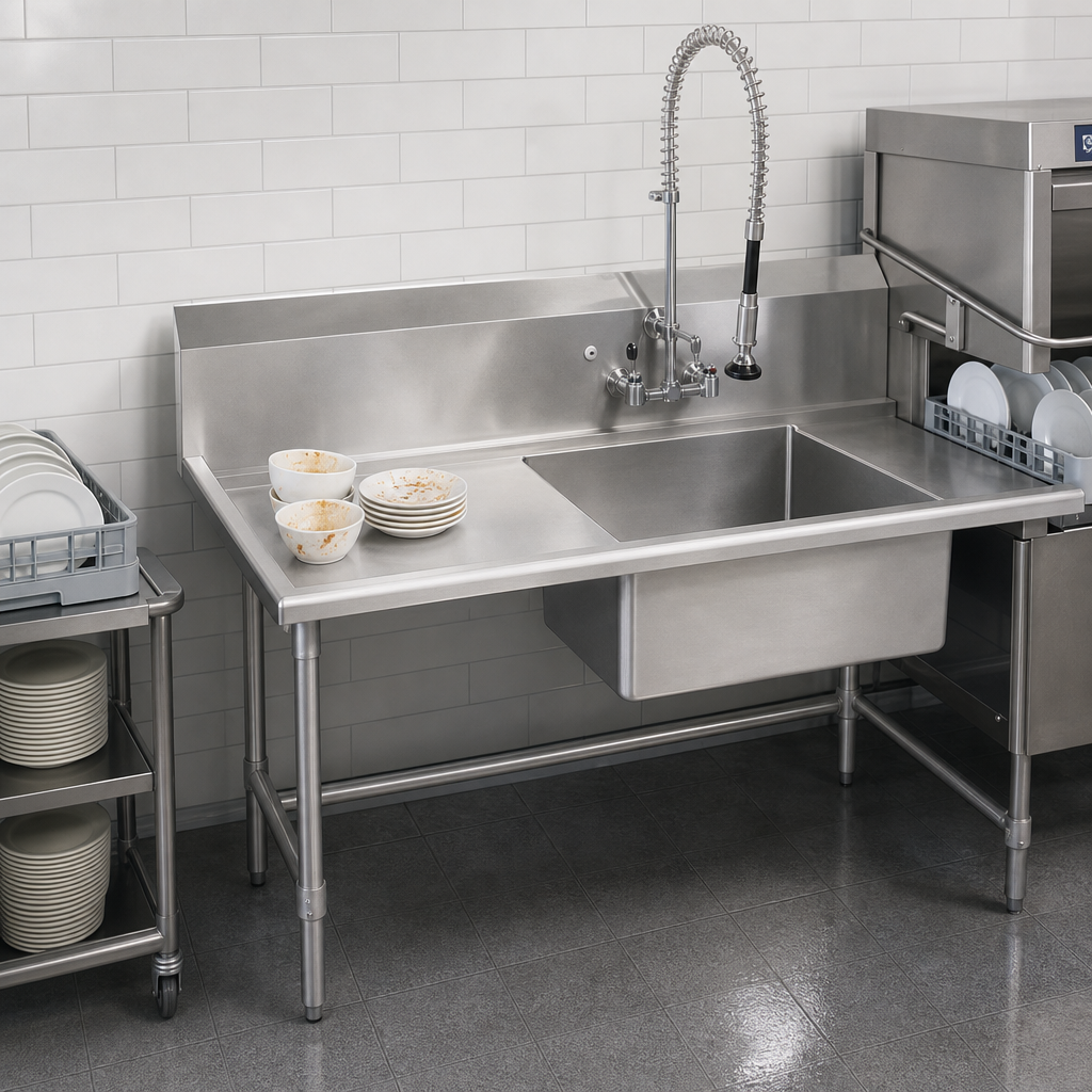 Straight Soiled Dishtable Layout