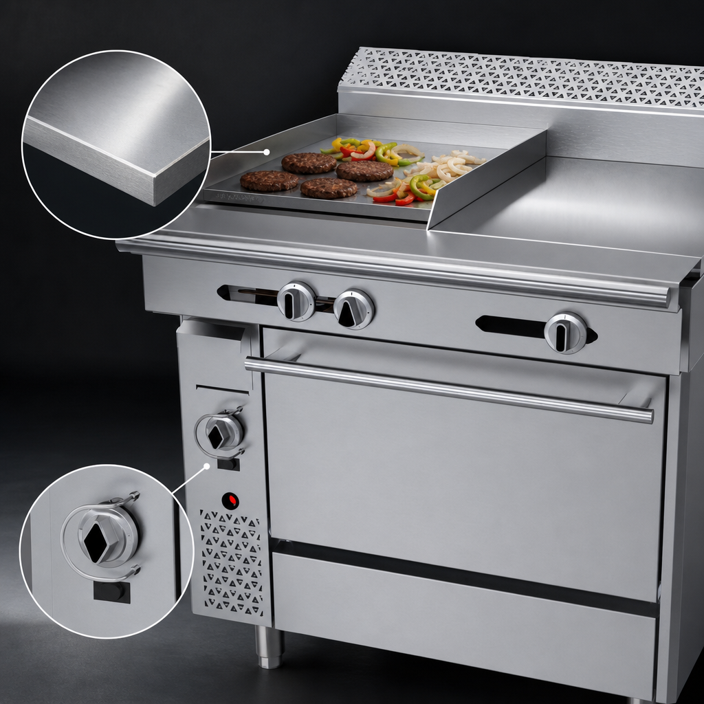 18-Inch Griddle with 1-Inch Steel Plate
