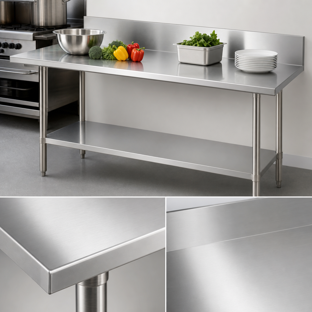 16-Gauge 300-Series Stainless Steel Top