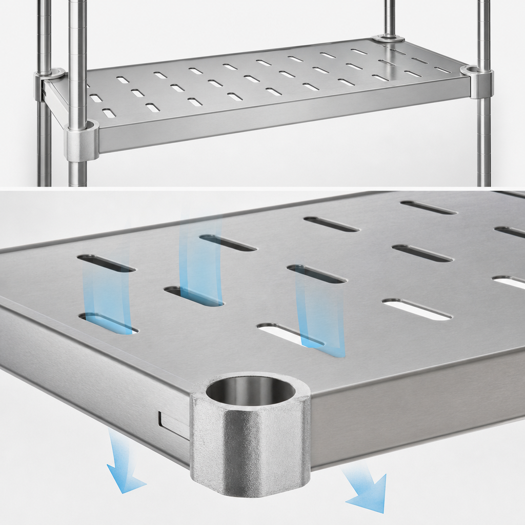 Louvered Solid Shelf Top
