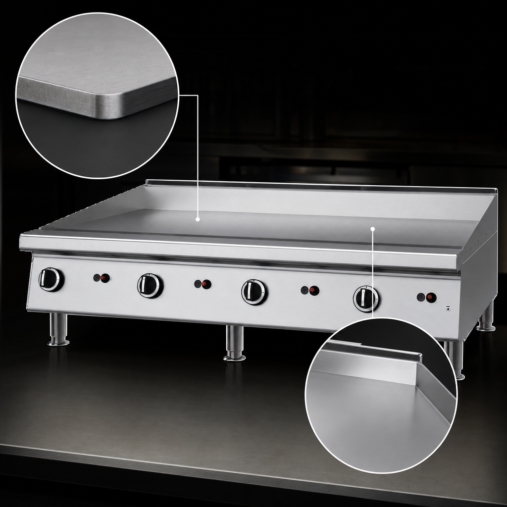 1-Inch Smooth Steel Griddle Plate