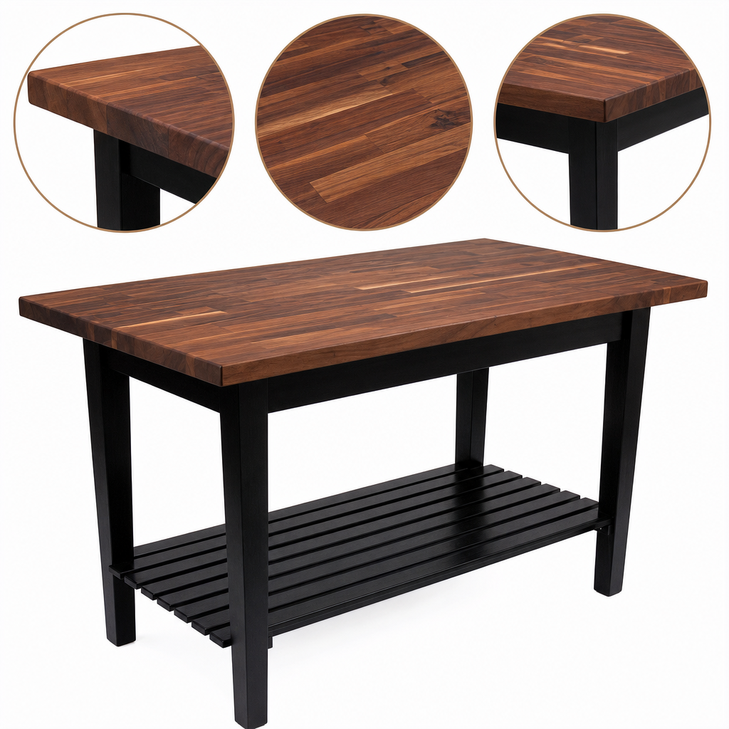 1-1/2-Inch Edge Grain Walnut Top