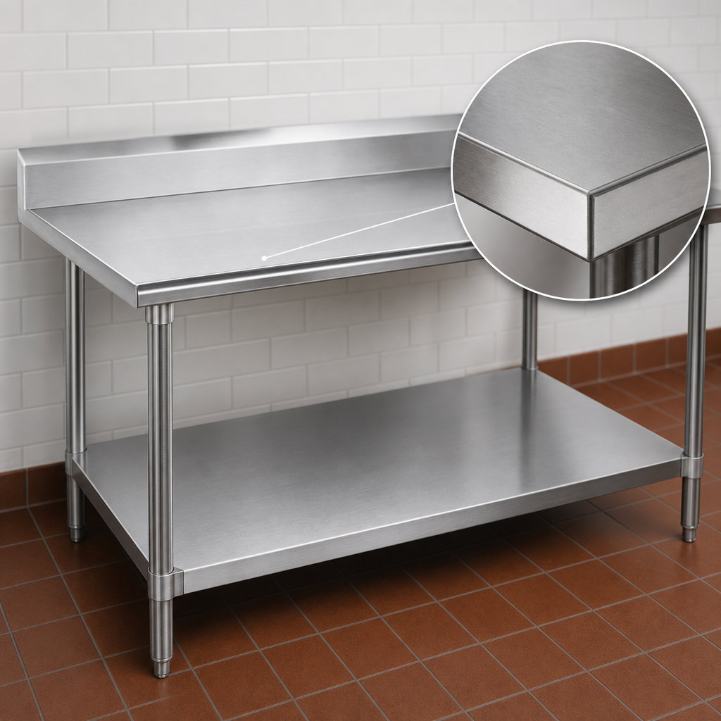 16-Gauge 304 Stainless Steel Top