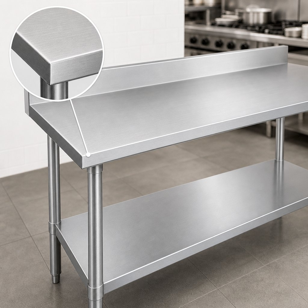 16-Gauge 300-Series Stainless Steel Top