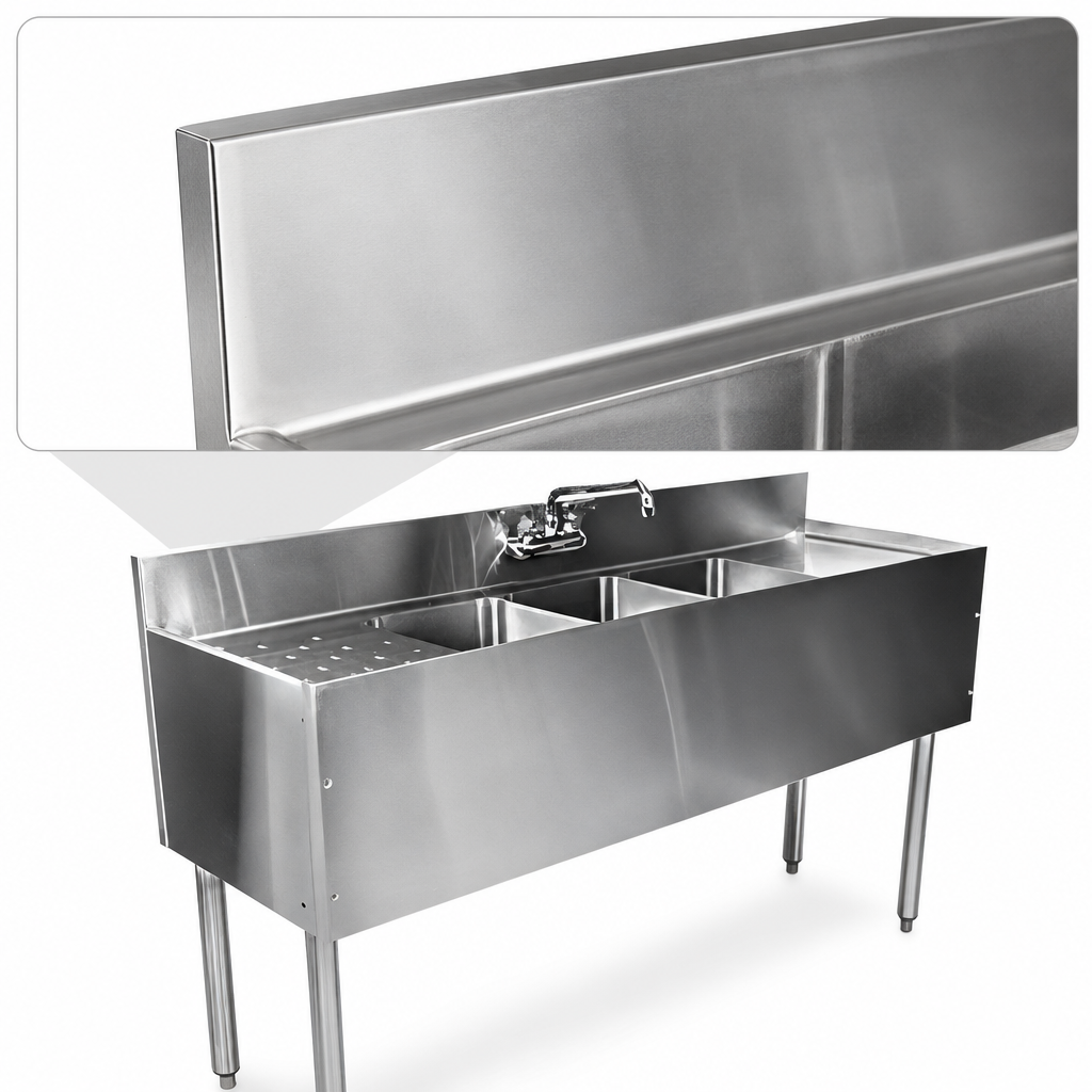 Seamless One-Piece Top and Backsplash