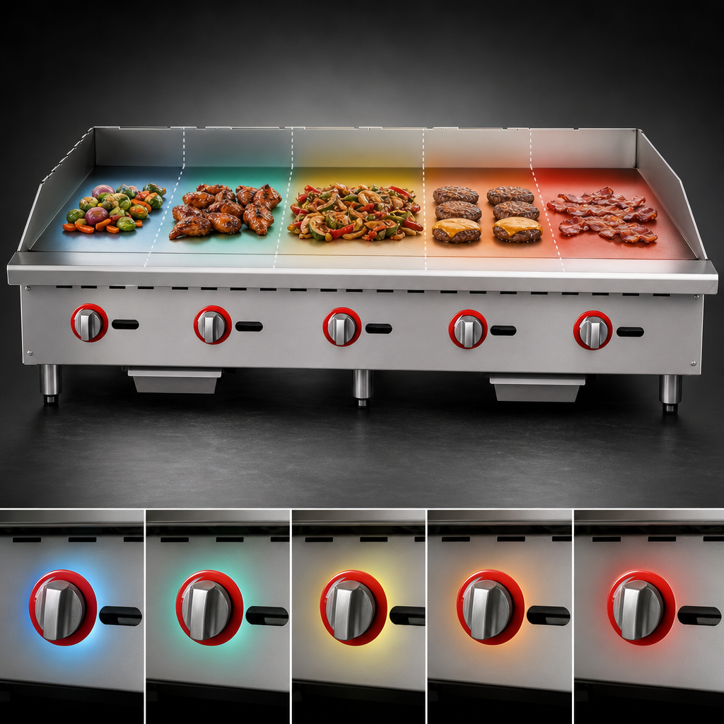 Five Independent Cooking Zones