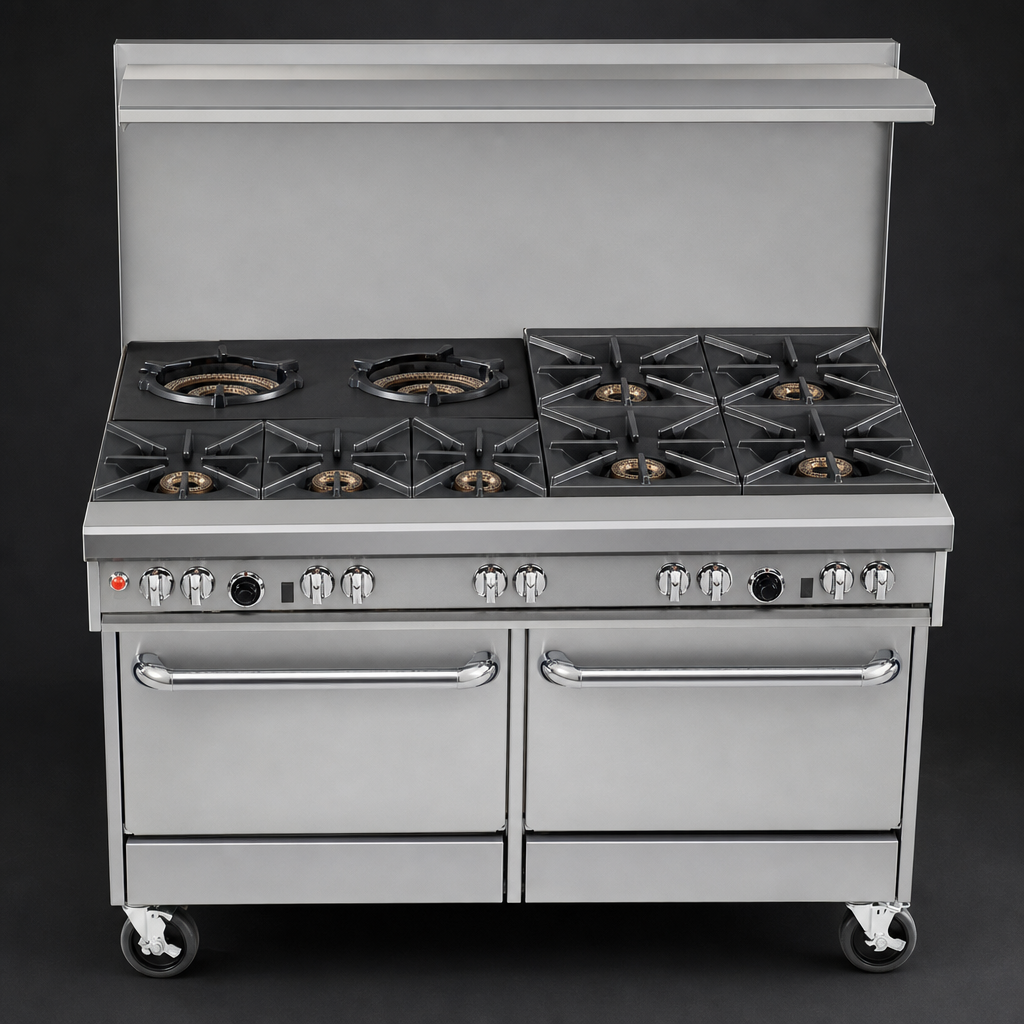 Nine Open Burners