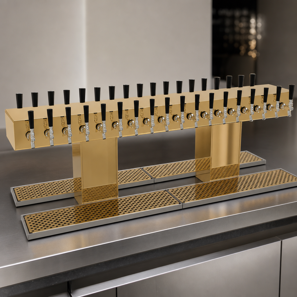Double-Sided, 36-Faucet Layout