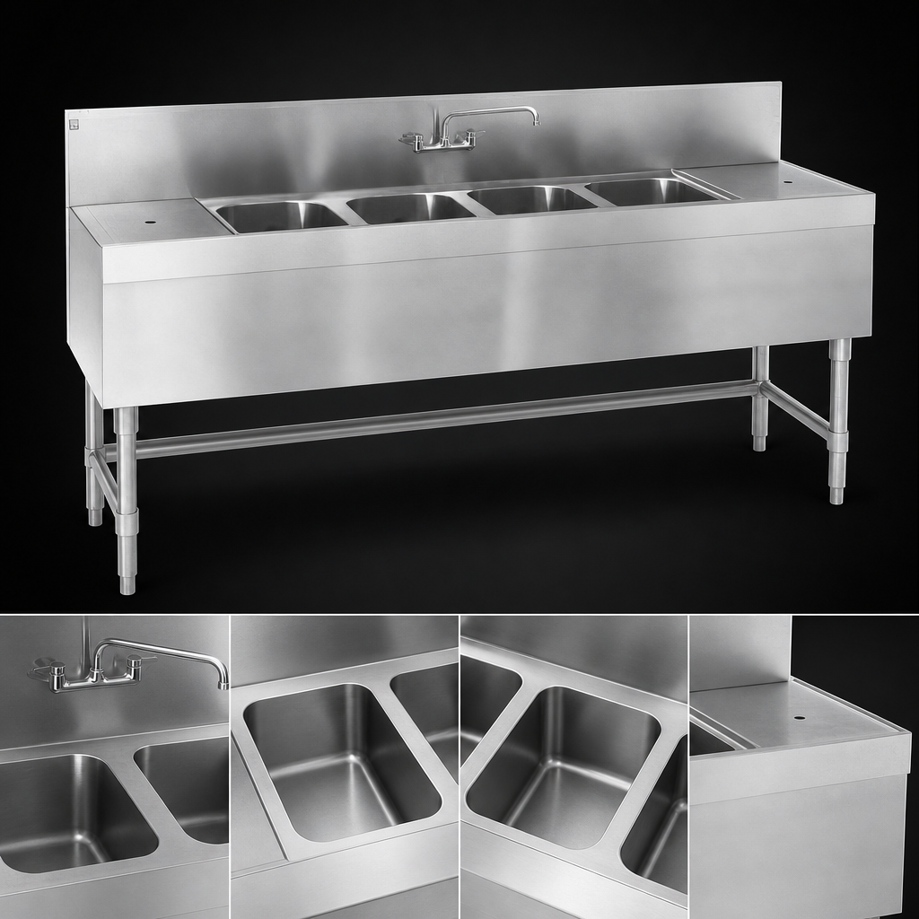 Four Sink Compartments