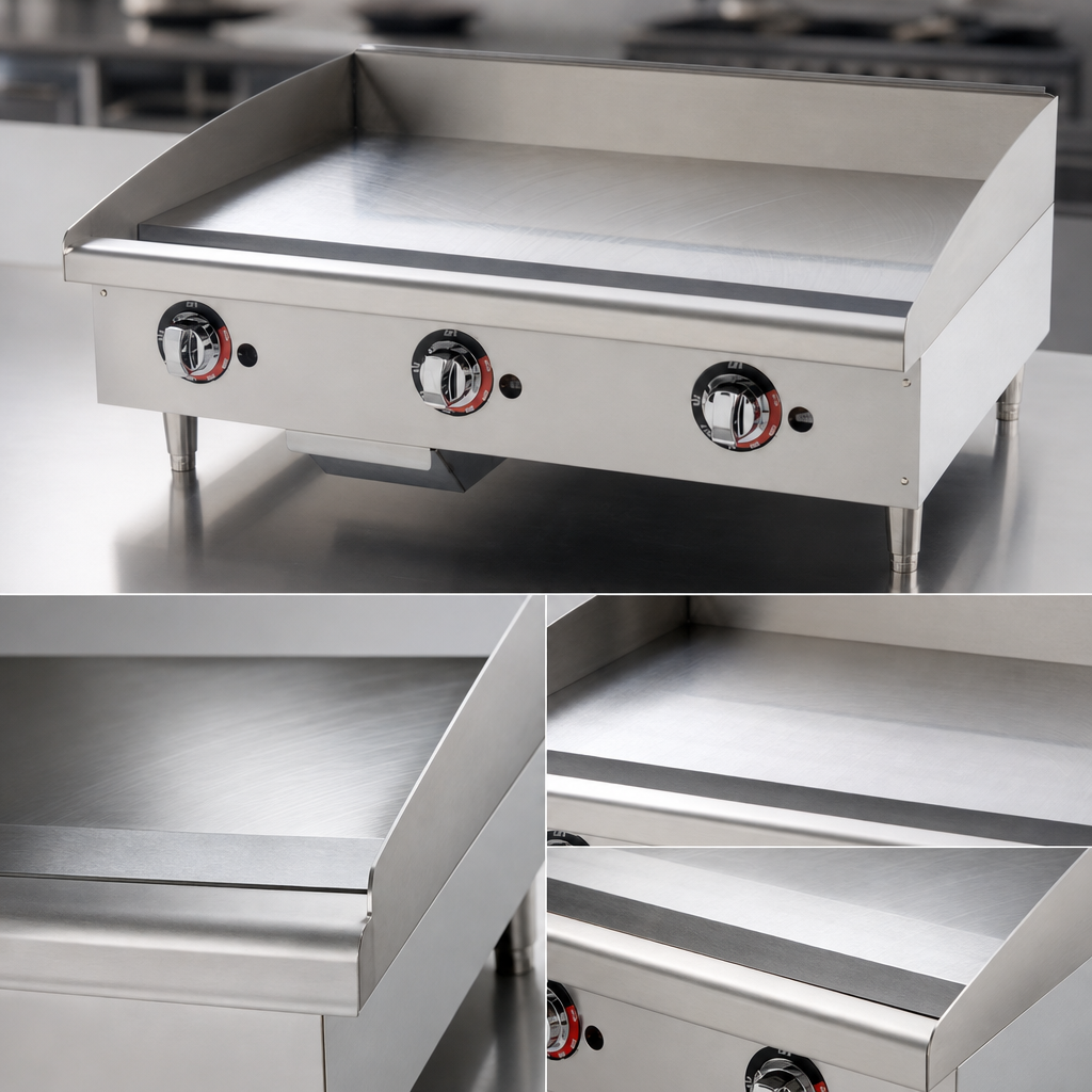 1-Inch Polished Steel Griddle Plate