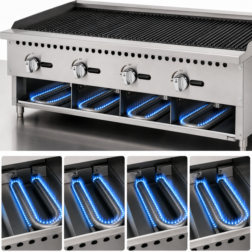 Four U-Shaped Burners