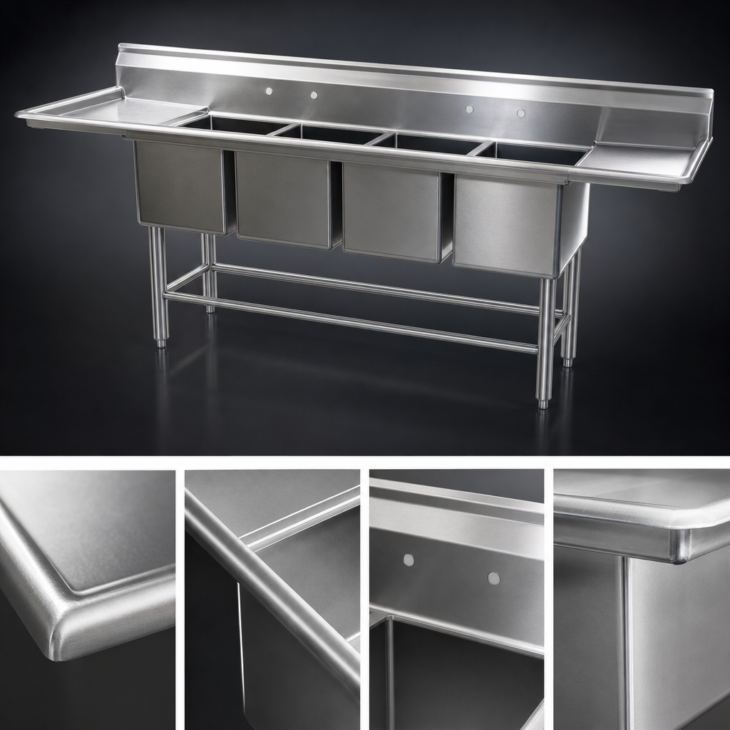 Heavy-Duty 14 Gauge Stainless Steel Construction