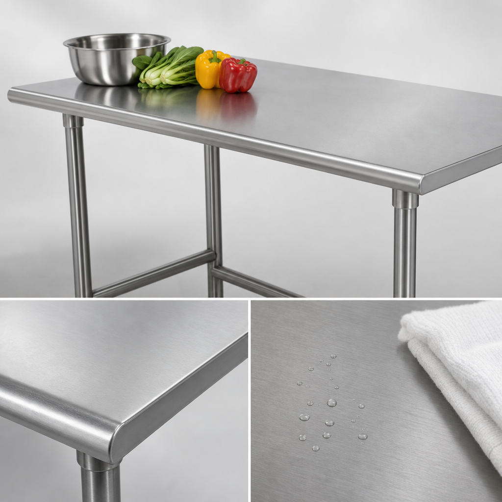 16-Gauge 304 Stainless Steel Top