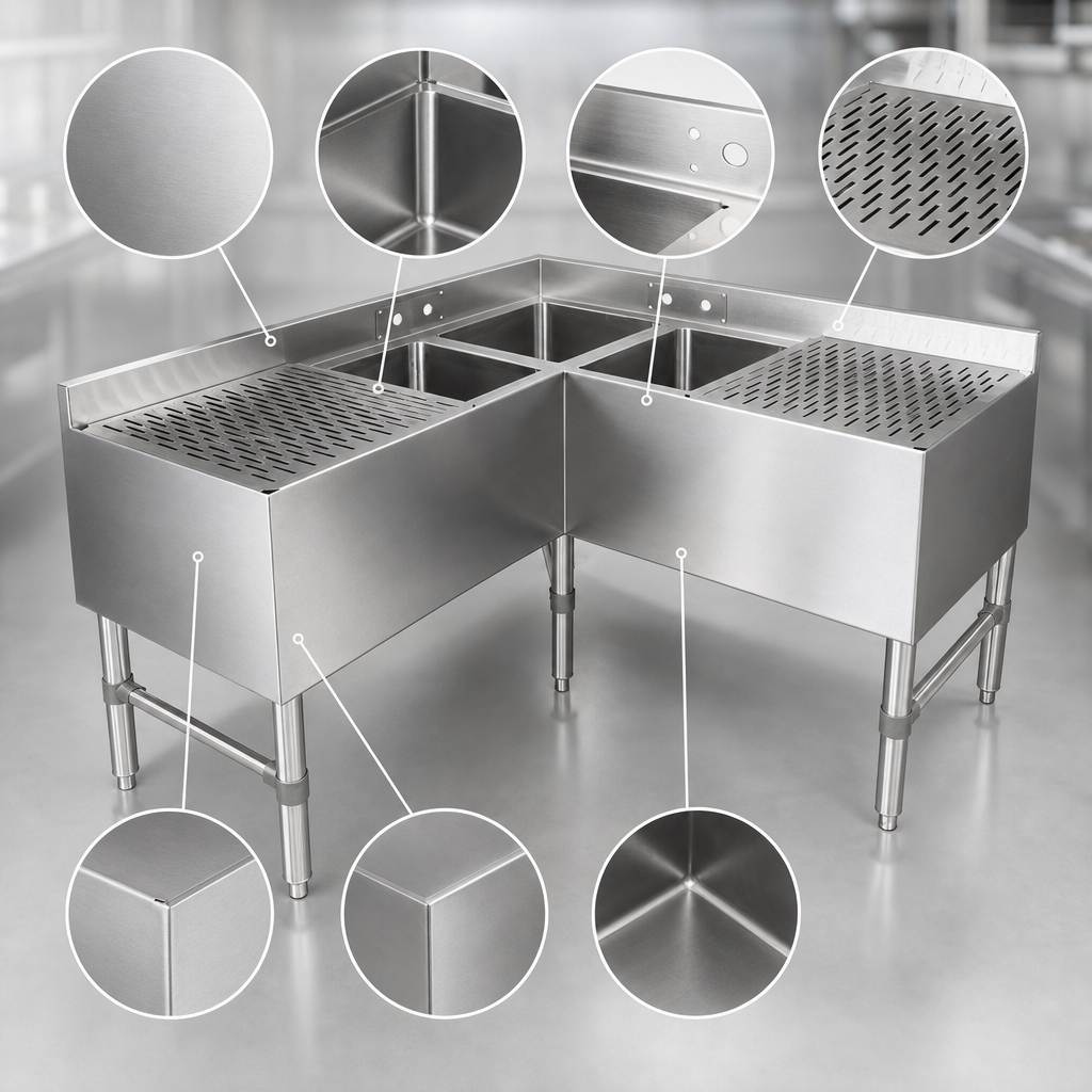 18-Gauge 300 Series Stainless Steel Construction